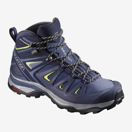 Salomon X ULTRA 3 WIDE MID GTX W Womens Hiking Boots Blue UK AROK